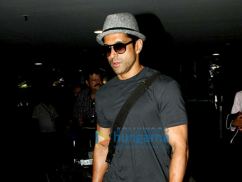 Farhan Akhtar snapped at the airport