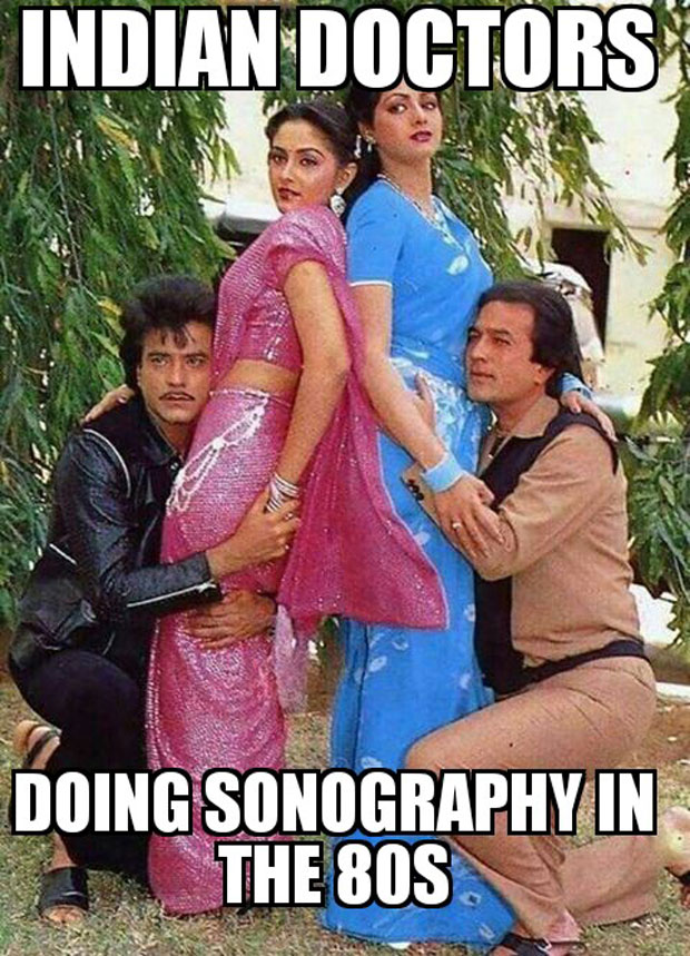 Here’s what sonography was back in the 80s… Bollywood style