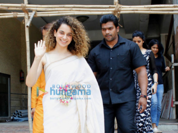 Kangna Ranaut snapped post Navratro pooja at her stylist friend Ami Patel's house