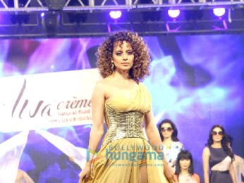 Kangna Ranaut walks at the launch of brand Liva Creme