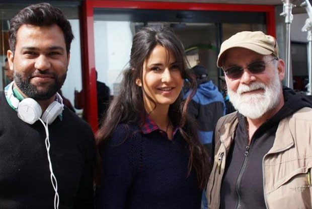 Katrina Kaif poses with Ali Abbas Zafar on the sets of ‘Tiger Zinda Hai’
