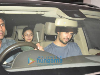 Ranbir Kapoor, Arjun Kapoor, Sidharth Malhotra & Alia Bhatt visit Karan Johar's house