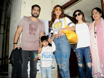 Shilpa Shetty and family snapped post a movie screening at PVR, Juhu
