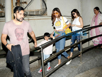 Shilpa Shetty and family snapped post a movie screening at PVR, Juhu