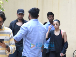 Sidharth Malhotra and Alia Bhatt snapped post meeting at Vishesh films’ office