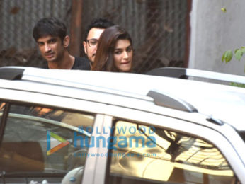 Sushant Singh Rajput drives Kriti Sanon around Bandra in his new Maserati car