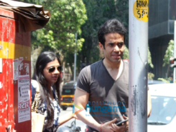 Tusshar Kapoor snapped with a mystery girl at Bastian