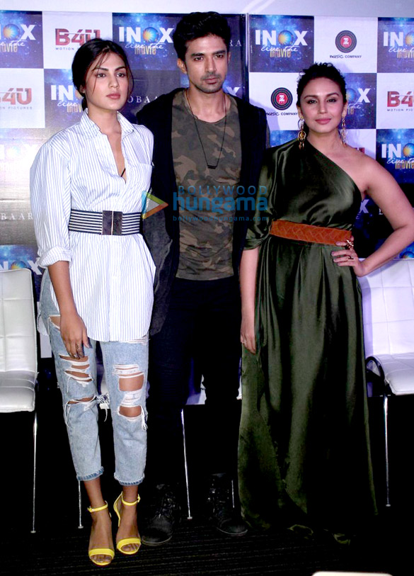 Huma Qureshi, Saqib Saleem and Rhea Chakraborty launch a song from the film Dobaara