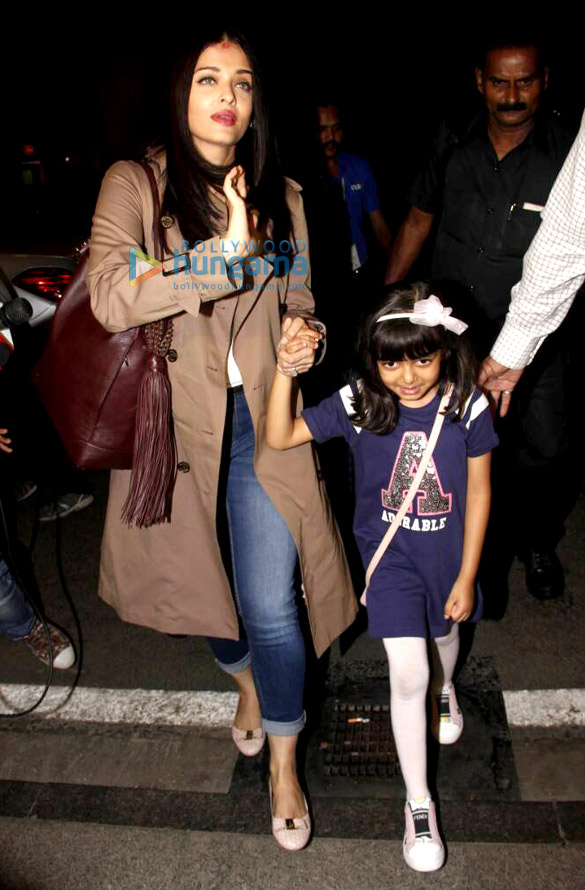 aishwarya rai bachchan and aaradhya bachchan depart for cannes 2017 2