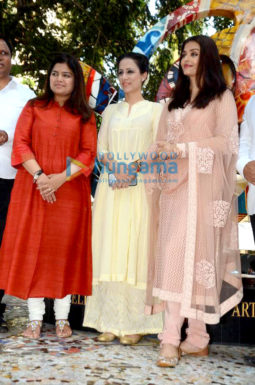 Aishwarya Rai Bachchan inaugurates artist and social activist Rouble Nagi's sculpture titled The Paradise Garden