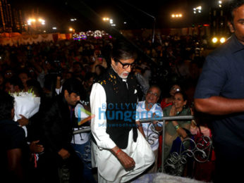 Amitabh Bachchan snapped at his friend's son's wedding in Mumbai