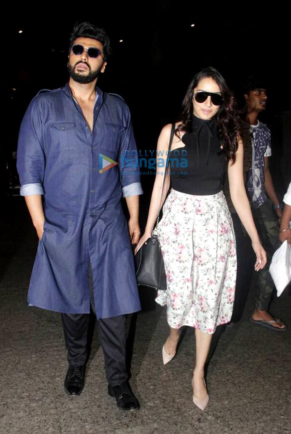 Arjun Kapoor and Shraddha Kapoor arrive from Kolkata