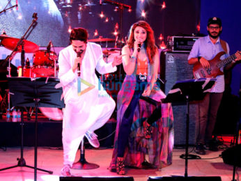 Ayushmann Khurrana and Parineeti Chopra at the musical concert of their film Meri Pyaari Bindu