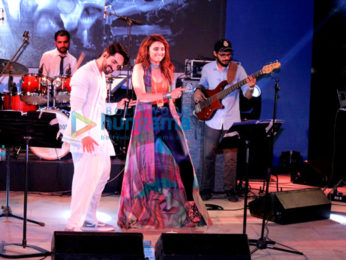 Ayushmann Khurrana and Parineeti Chopra at the musical concert of their film Meri Pyaari Bindu