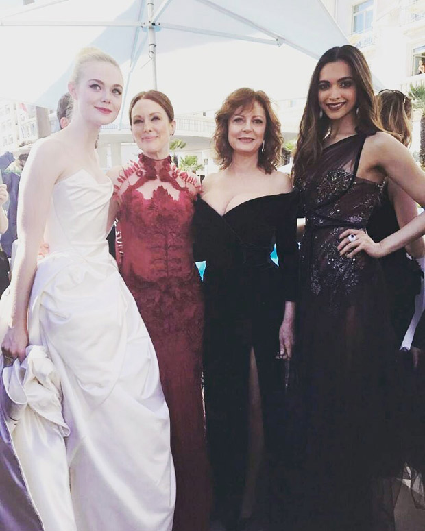 Cannes 2017 Wow! Deepika Padukone meets Hollywood stars Julianne Moore, Susan Sarandon and Elle Fanning-1