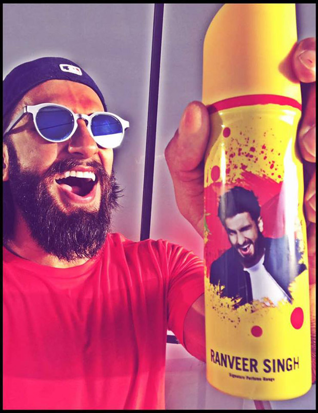 Check out Ranveer Singh can't stop flaunting his face on a deodorant can