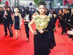 Check out: Shruti Haasan sports a desi avatar in a black and gold ensemble on the red carpet of Cannes 2017