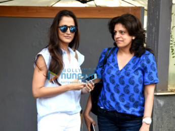 Gayatri Oberoi snapped with a friend post meeting at Sequel