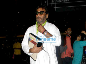 Jacqueline Fernandez, Jackie Shroff and John Abraham snapped at the airport