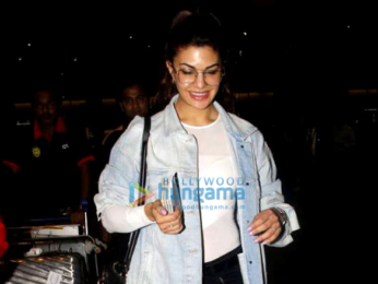 Jacqueline Fernandez, Jackie Shroff and John Abraham snapped at the airport
