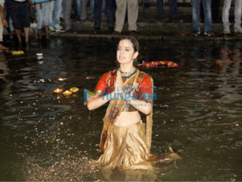 Kangna Ranaut launches a 20 feet tall emblem logo poster of the film 'Manikarnika - The Queen Of Jhansi'