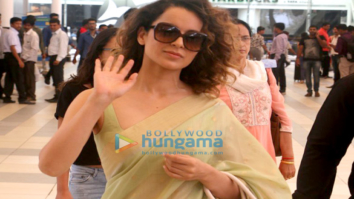 Kangna Ranaut snapped while returning from Banaras