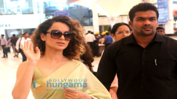 Kangna Ranaut snapped while returning from Banaras