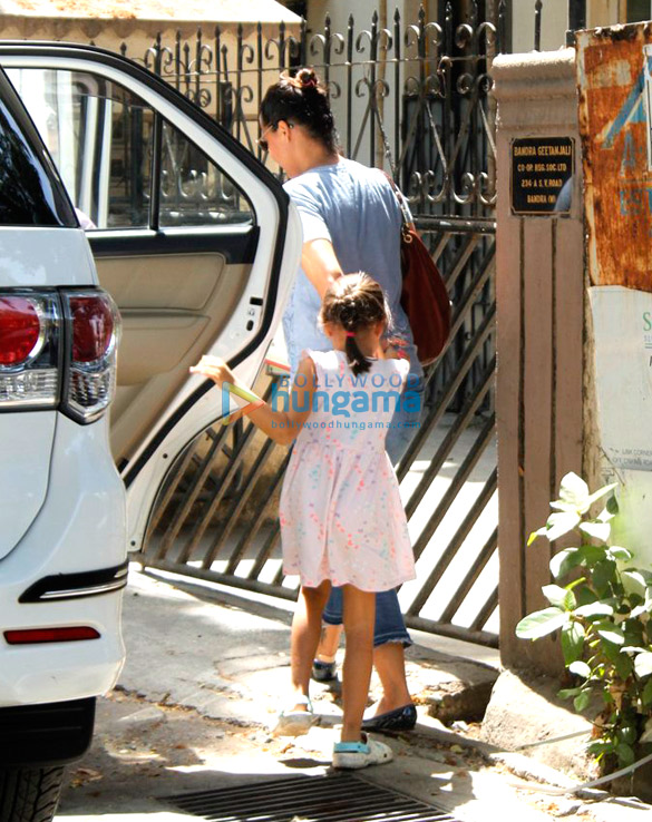 Lara Dutta snapped with her daughter in Bandra