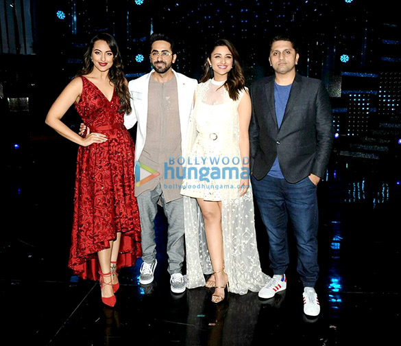 Parineeti Chopra and Ayushmann Khuranna promote their film ‘Meri Pyaari Bindu’ on the sets of Nach Baliye