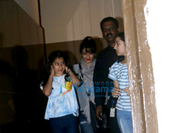 Raveena Tandon snapped with kids post movie at PVR