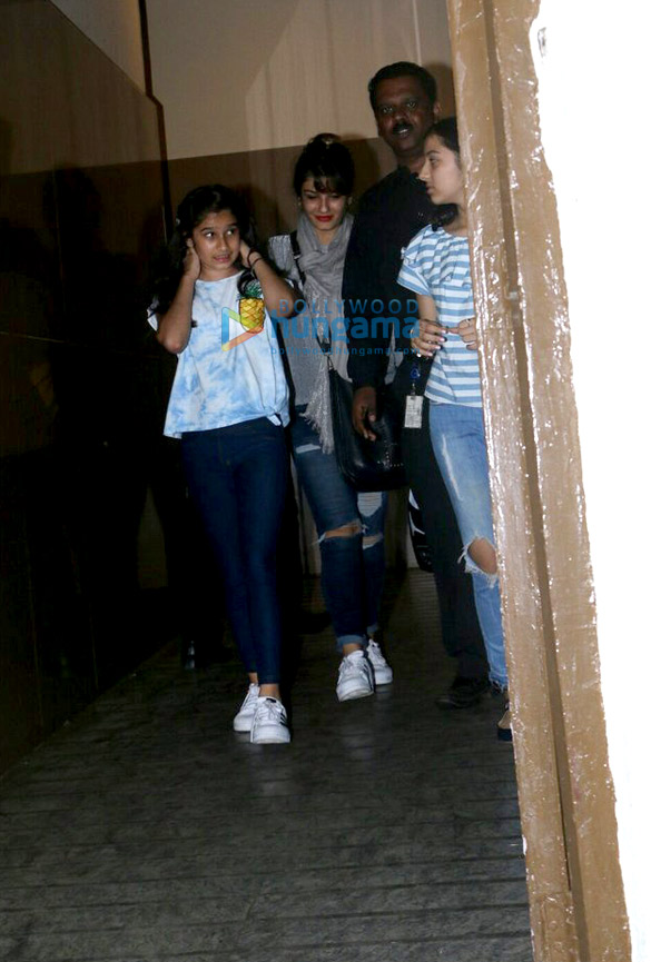 raveena tandon snapped with kids post movie at pvr 1
