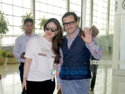 Saif Ali Khan and Kareena Kapoor Khan depart for London