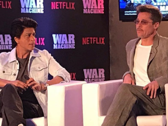 Shah Rukh Khan & Brad Pitt At Premiere Of War Machine In Mumbai