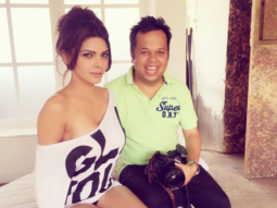 HOT! Sherlyn Chopra posing in nothing but an off shoulder tee