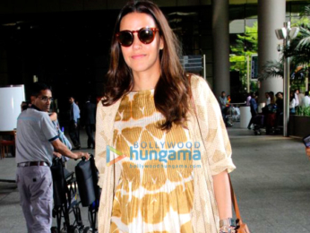 Shilpa Shetty and Neha Dhupia snapped at the Mumbai airport