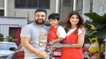Shilpa Shetty and her family snapped on the occassion of her son Viaan Raj Kundra’s birthday