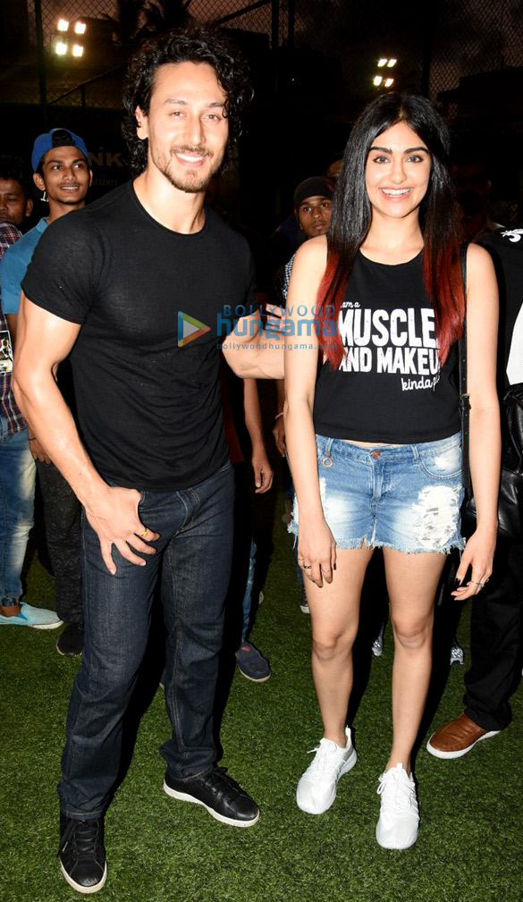 tiger shroff and adah sharma at super soccer tournament finals 2