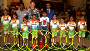 Urvashi Rautela graces the event to establish a world record for hula hooping while roller skating