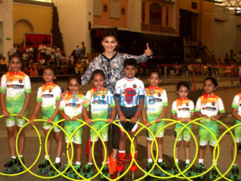 Urvashi Rautela graces the event to establish a world record for hula hooping while roller skating