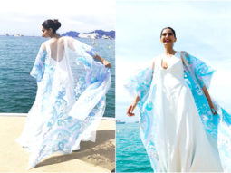 Watch: Sonam Kapoor is a vision in white against a serene backdrop on the beach at Cannes 2017