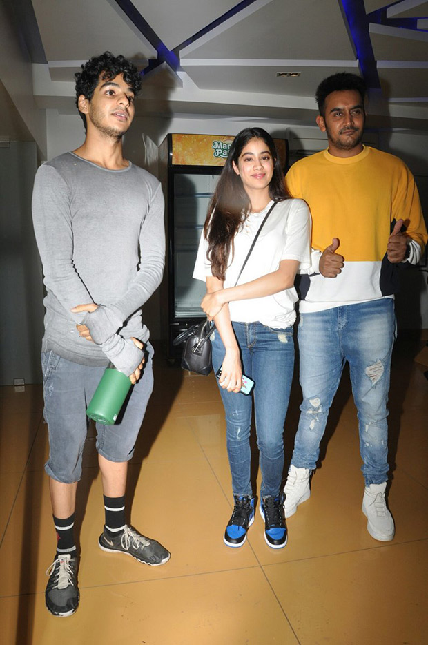 Check out: Sridevi's daughter Jhanvi Kapoor and Shahid Kapoor's brother Ishaan Khattar make it a movie night