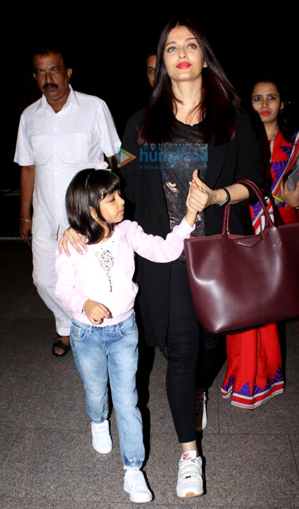 aishwarya and her daughter aaradhya depart for london 2