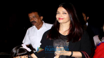 Aishwarya Rai Bachchan and her daughter Aaradhya Bachchan depart for London