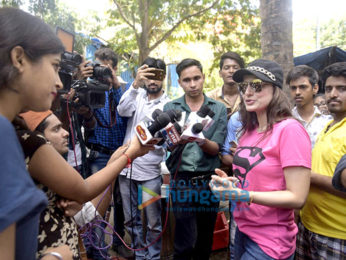 Ameesha Patel serves food to the needy in Mumbai