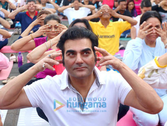 Celebs grace the International Yoga Day celebration with children of Maharashtra farmers who committed suicide