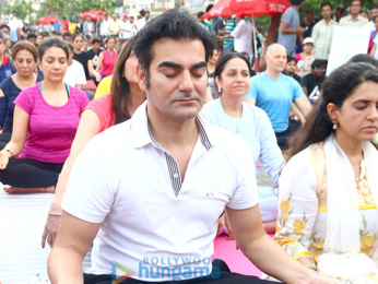 Celebs grace the International Yoga Day celebration with children of Maharashtra farmers who committed suicide