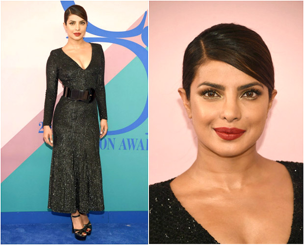 Check out Priyanka Chopra stuns in sequin black dress and strikes a pose with American designer Michael Kors2