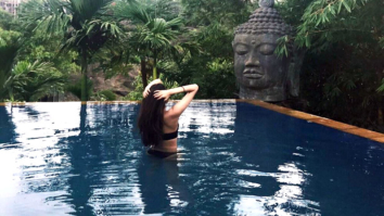 Guess who this star kid is in a black bikini, enjoying a great swim