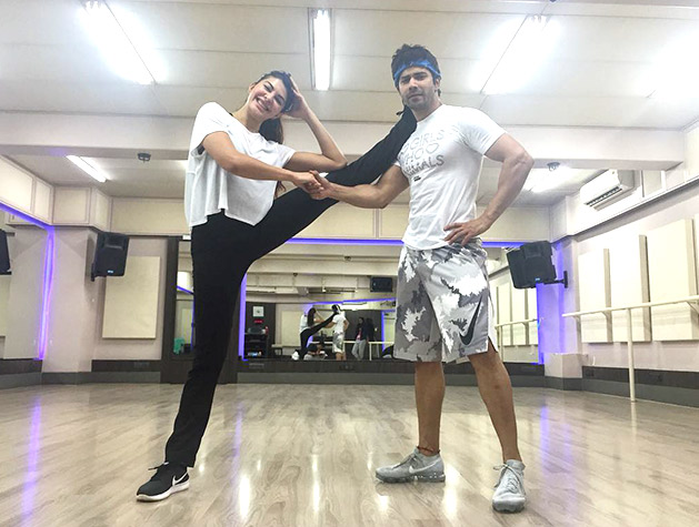 Here’s a glimpse of Jacqueline Fernandez and Varun Dhawan’s dance warm up sessions for Judwaa 2
