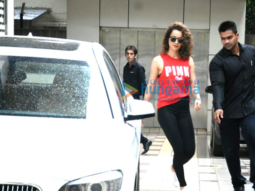 Kangna Ranaut snapped post sword fight rehearsals for her movie Manikarnika